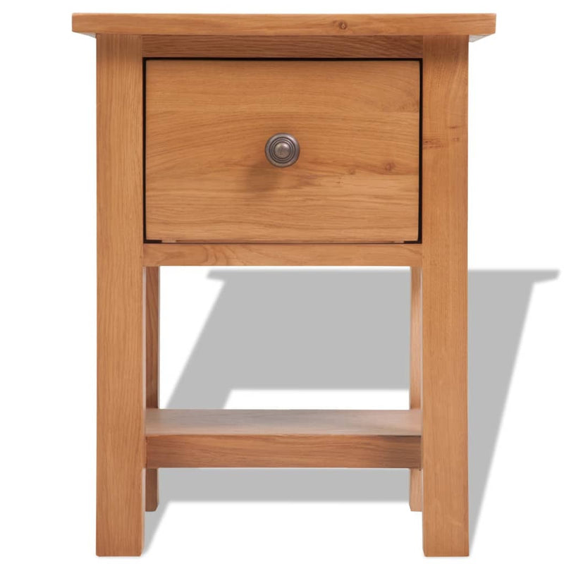 vidaXL Nightstands 2 pcs 36x30x47 cm Solid Oak Wood