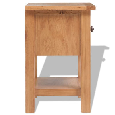 vidaXL Nightstands 2 pcs 36x30x47 cm Solid Oak Wood
