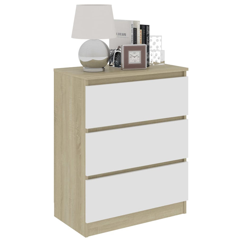 vidaXL Sideboard Sonoma Oak 60x35x76 cm Engineered Wood