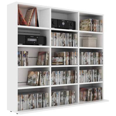 vidaXL CD Cabinet Black 100x23x89.5 cm Engineered Wood