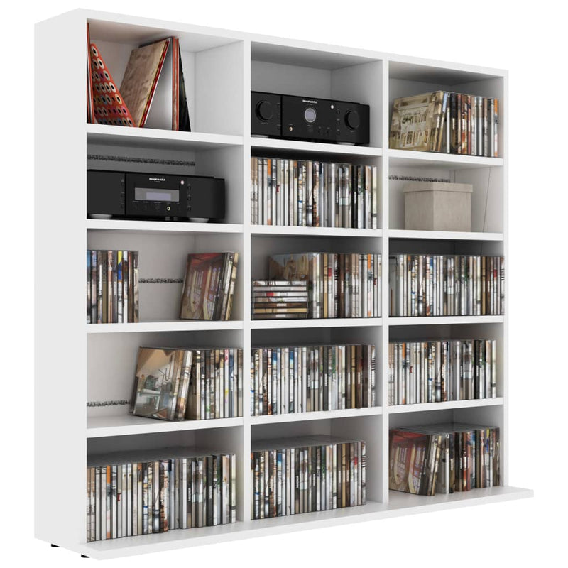 vidaXL CD Cabinet Black 100x23x89.5 cm Engineered Wood