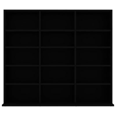 vidaXL CD Cabinet Black 100x23x89.5 cm Engineered Wood