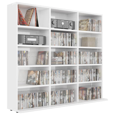 vidaXL CD Cabinet Black 100x23x89.5 cm Engineered Wood