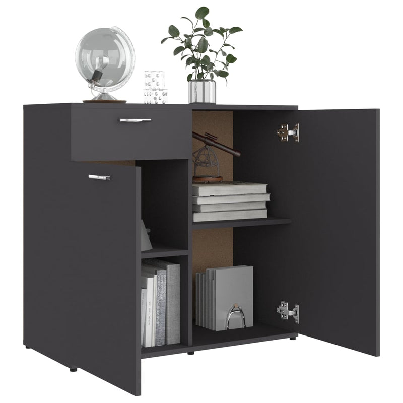 vidaXL Sideboard Concrete Grey 80x36x75 cm Engineered Wood