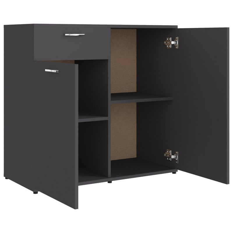 vidaXL Sideboard Concrete Grey 80x36x75 cm Engineered Wood