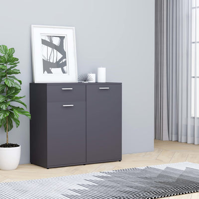 vidaXL Sideboard Concrete Grey 80x36x75 cm Engineered Wood
