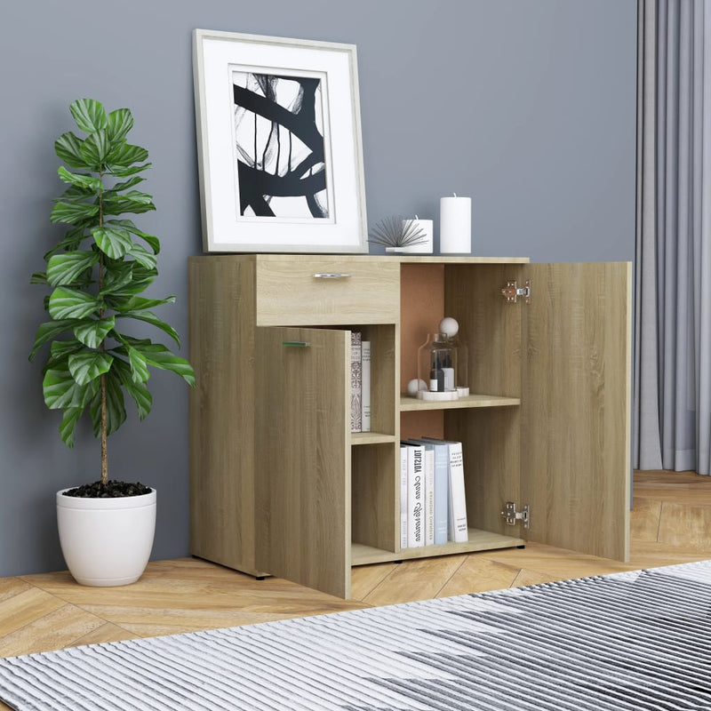 vidaXL Sideboard Concrete Grey 80x36x75 cm Engineered Wood