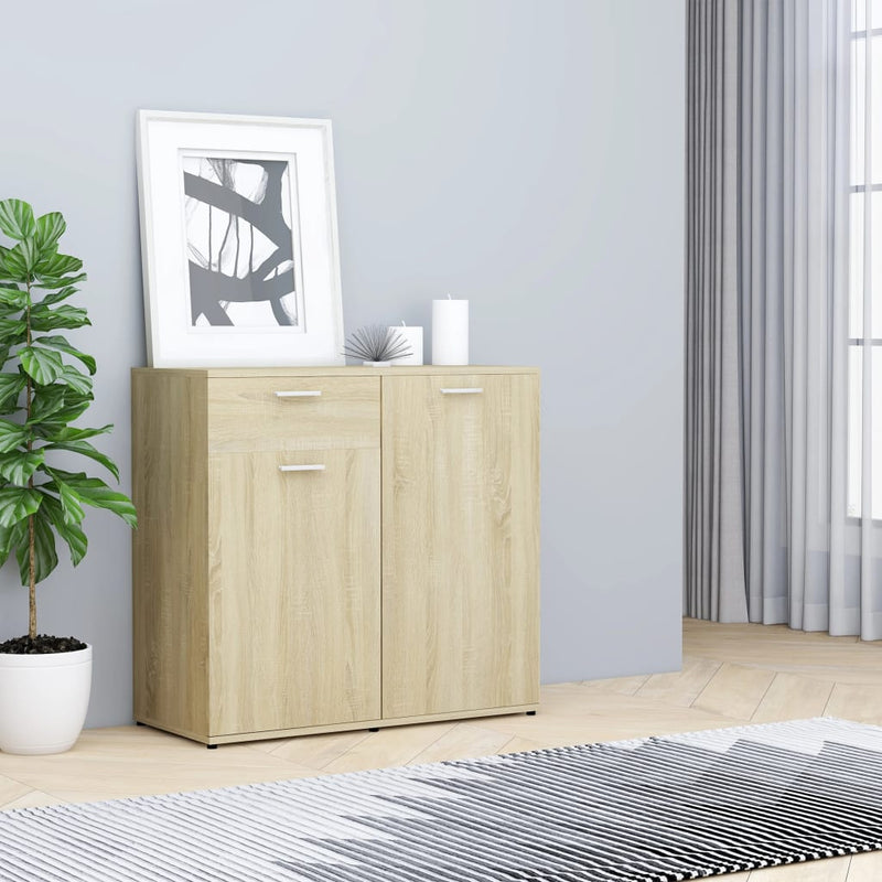vidaXL Sideboard Concrete Grey 80x36x75 cm Engineered Wood
