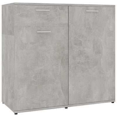 vidaXL Sideboard Concrete Grey 80x36x75 cm Engineered Wood