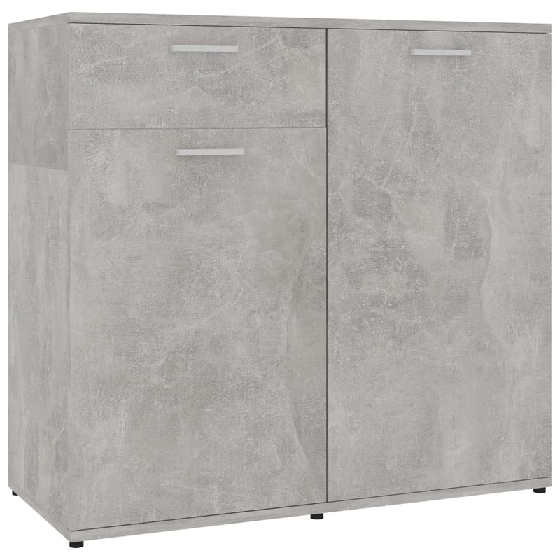 vidaXL Sideboard Concrete Grey 80x36x75 cm Engineered Wood