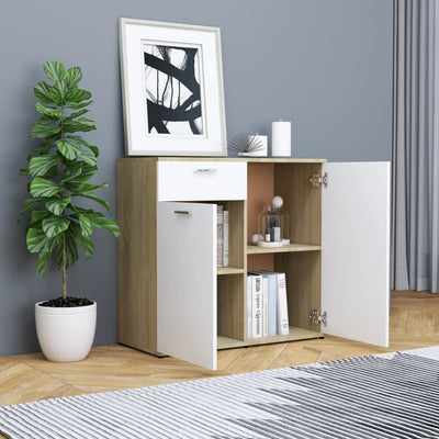 vidaXL Sideboard Concrete Grey 80x36x75 cm Engineered Wood