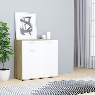 vidaXL Sideboard Concrete Grey 80x36x75 cm Engineered Wood