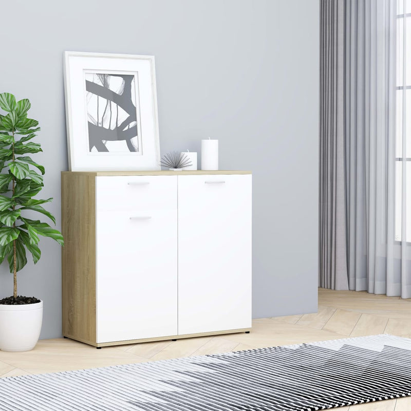 vidaXL Sideboard Concrete Grey 80x36x75 cm Engineered Wood