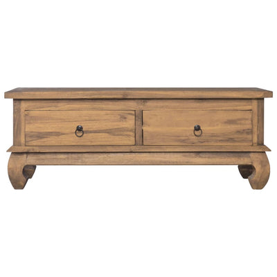 vidaXL TV Cabinet 110x35x40 cm Solid Teak Wood