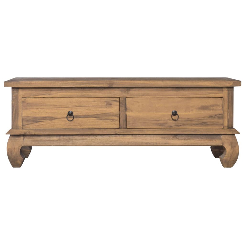 vidaXL TV Cabinet 110x35x40 cm Solid Teak Wood