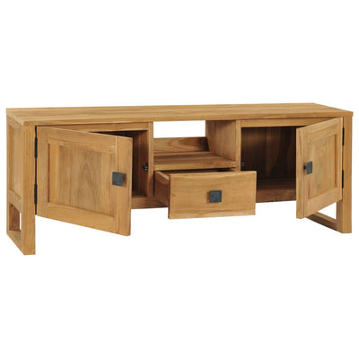 vidaXL TV Cabinet 120x32x45 cm Solid Teak Wood