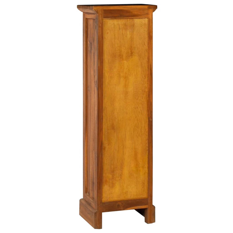 vidaXL 10-Drawer Cabinet 35x30x120 cm Solid Teak Wood