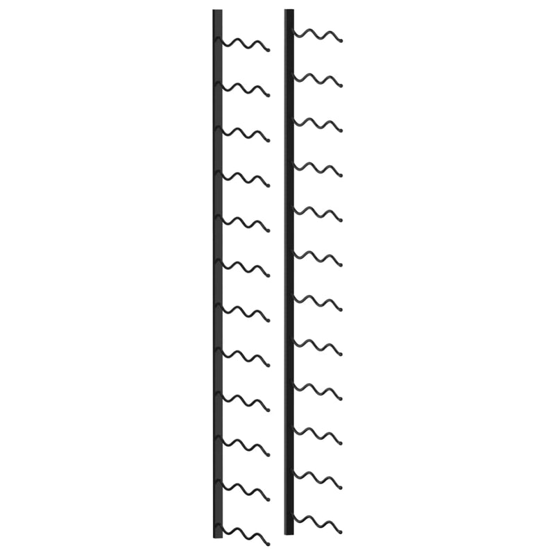 vidaXL Wall-mounted Wine Rack for 24 Bottles Black Iron