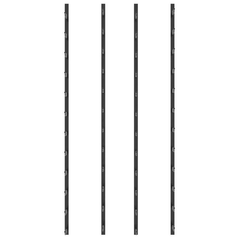 vidaXL Wall-mounted Wine Racks for 72 Bottles 2 pcs Black Iron