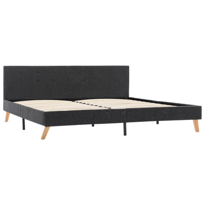 vidaXL Bed Frame without Mattress Grey Fabric 183x203 cm King