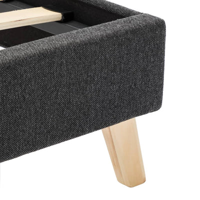 vidaXL Bed Frame without Mattress Grey Fabric 183x203 cm King