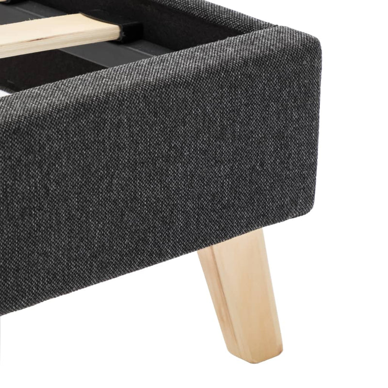 vidaXL Bed Frame without Mattress Grey Fabric 183x203 cm King