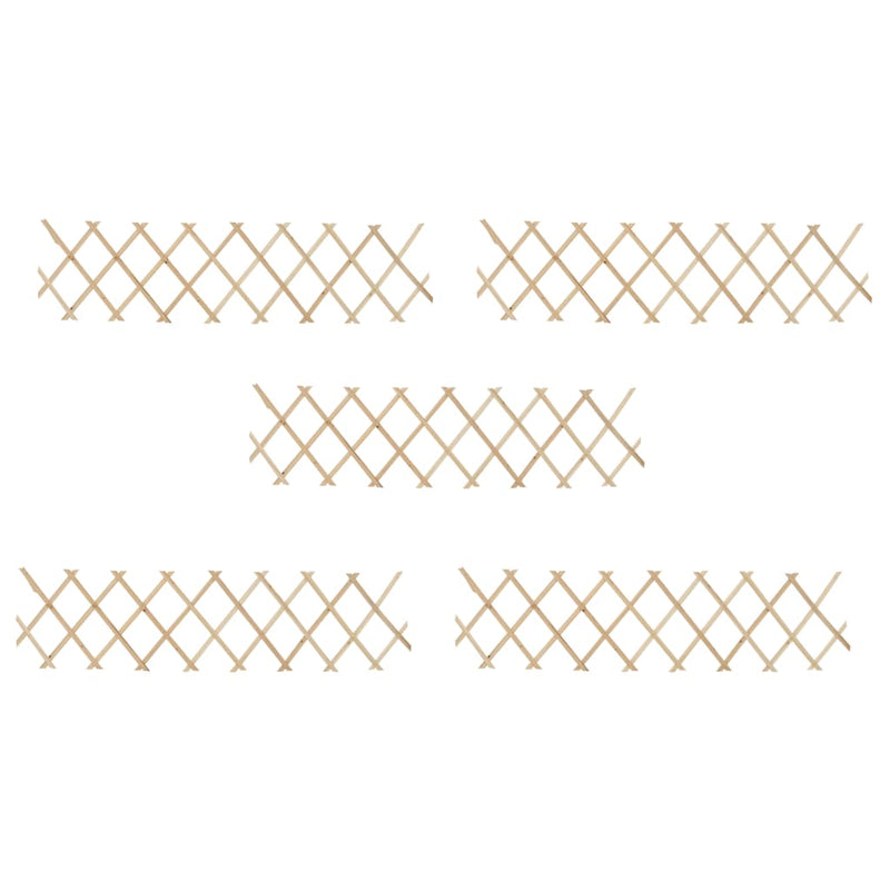 vidaXL Trellis Fences 5 pcs Firwood 180x60 cm
