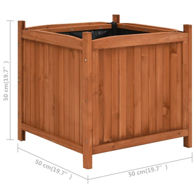 vidaXL Raised Beds 2 pcs 50x50x50 cm Firwood