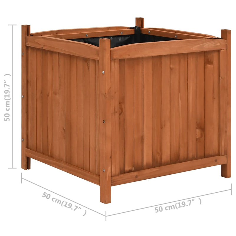 vidaXL Raised Beds 2 pcs 50x50x50 cm Firwood