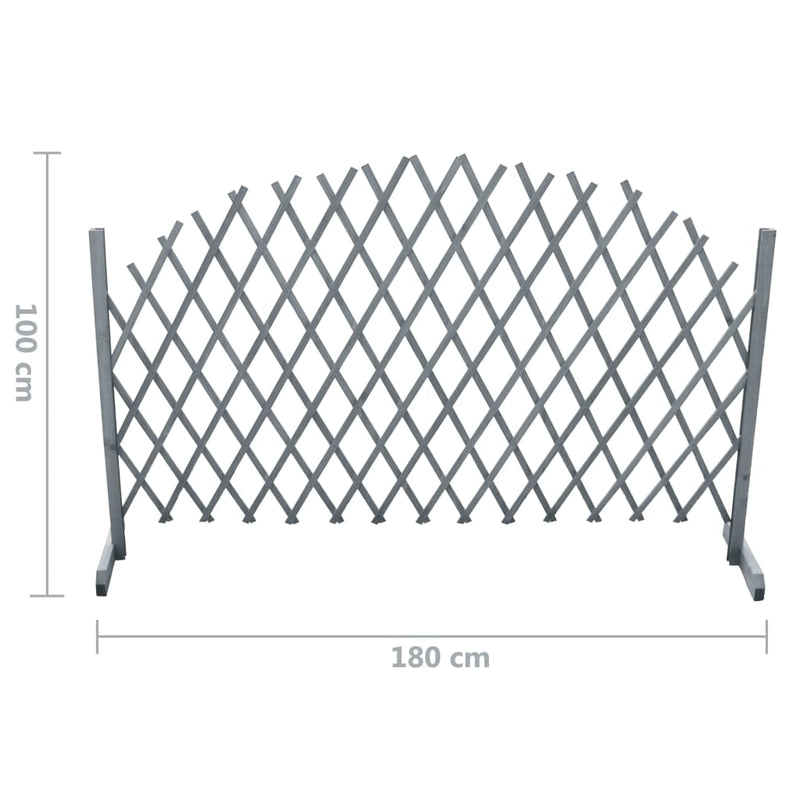 vidaXL Trellis Fence Solid Firwood 1.8x1 m Grey