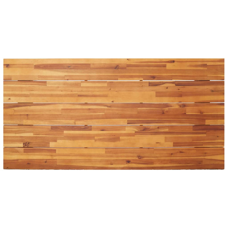 vidaXL 5 Piece Outdoor Dining Set Solid Acacia Wood and Poly Rattan