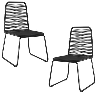 vidaXL 5 Piece Outdoor Dining Set Solid Acacia Wood and Poly Rattan