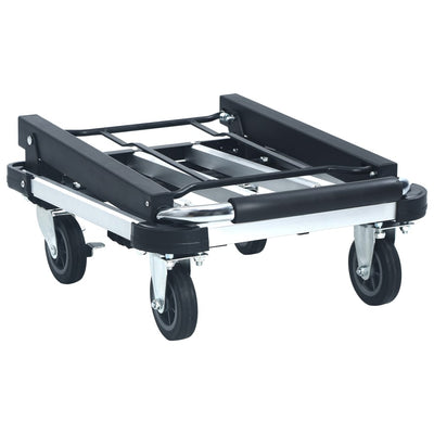 vidaXL Foldable Transport Trolley 150 kg Aluminium Silver