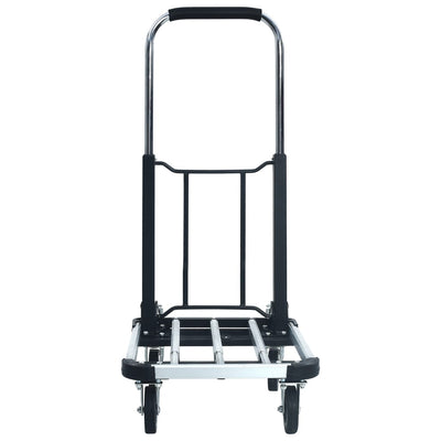 vidaXL Foldable Transport Trolley 150 kg Aluminium Silver