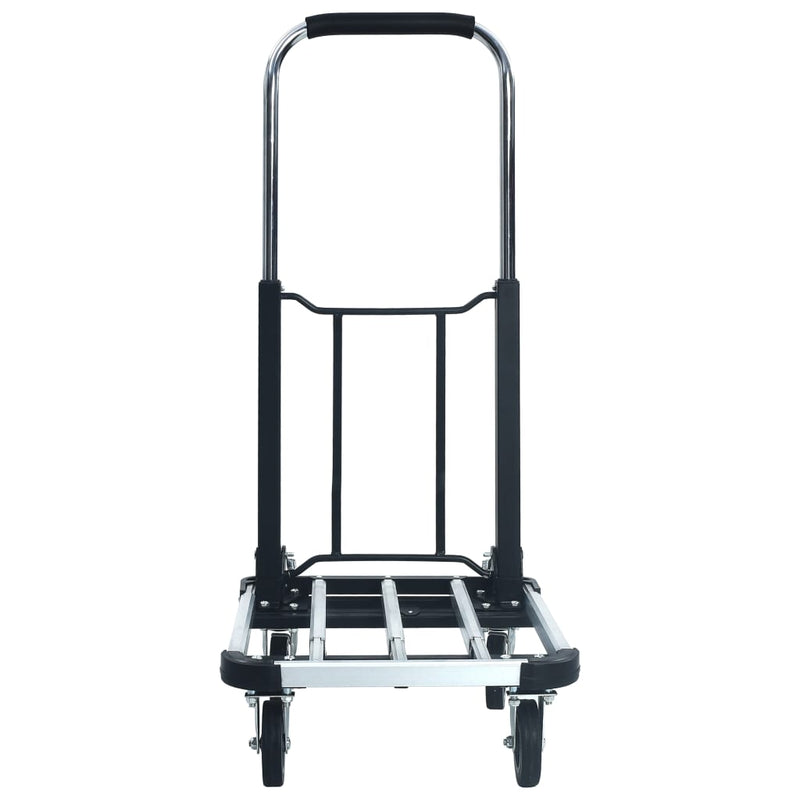 vidaXL Foldable Transport Trolley 150 kg Aluminium Silver