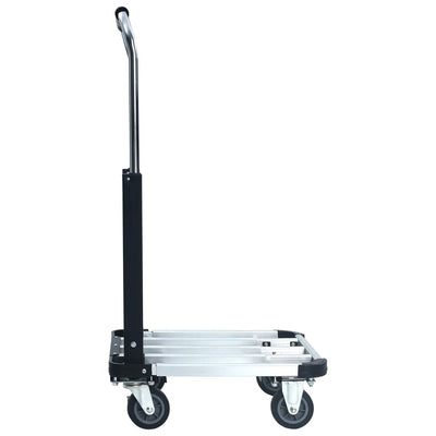 vidaXL Foldable Transport Trolley 150 kg Aluminium Silver