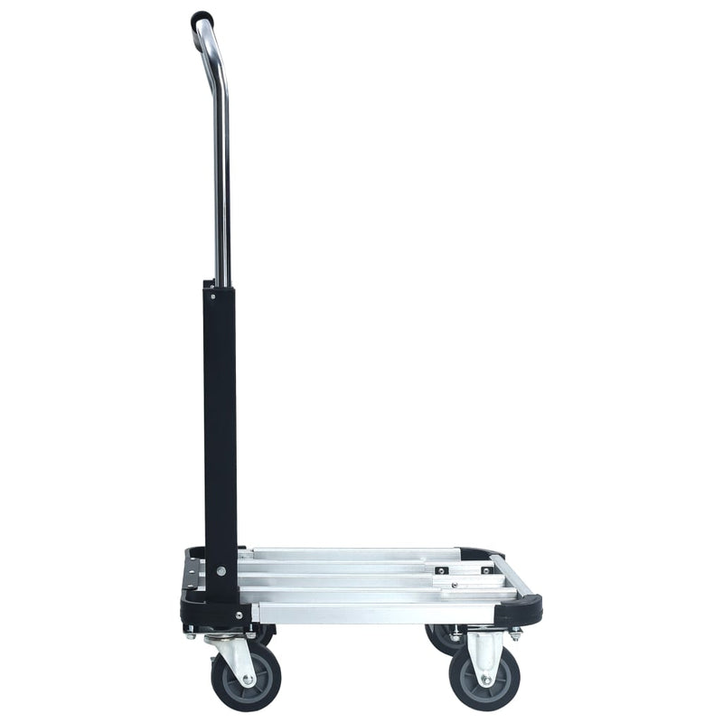 vidaXL Foldable Transport Trolley 150 kg Aluminium Silver