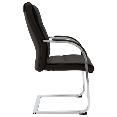 vidaXL Cantilever Office Chair Black Faux Leather