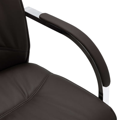 vidaXL Cantilever Office Chair Black Faux Leather