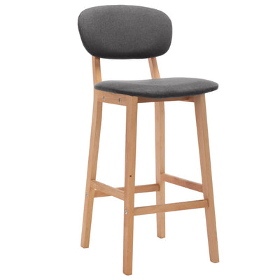 vidaXL Bar Stools 2 pcs Black Fabric