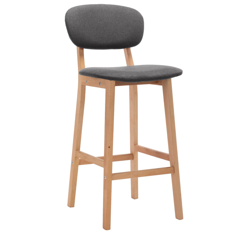 vidaXL Bar Stools 2 pcs Black Fabric
