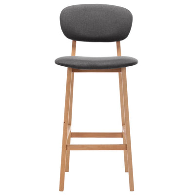 vidaXL Bar Stools 2 pcs Black Fabric