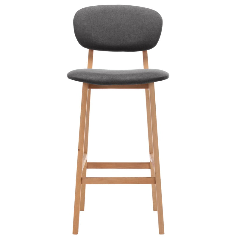 vidaXL Bar Stools 2 pcs Black Fabric