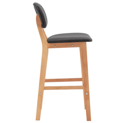vidaXL Bar Stools 2 pcs Black Fabric