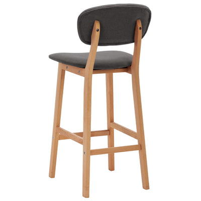 vidaXL Bar Stools 2 pcs Black Fabric