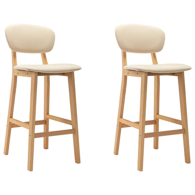 vidaXL Bar Stools 2 pcs Black Fabric