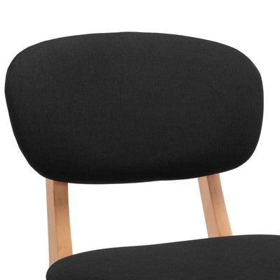 vidaXL Bar Stools 2 pcs Black Fabric