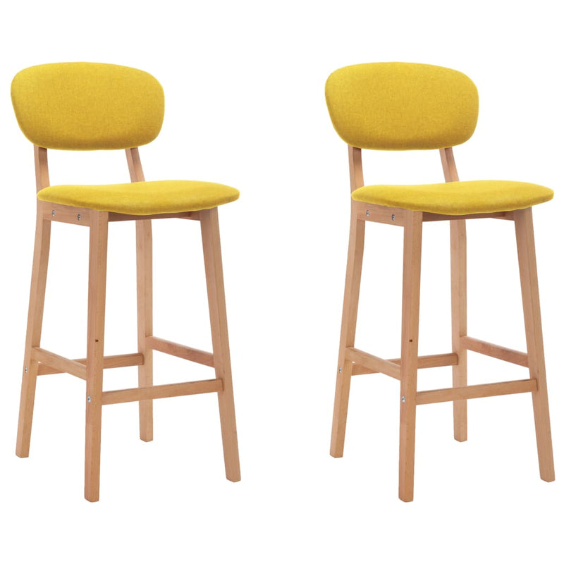 vidaXL Bar Stools 2 pcs Black Fabric