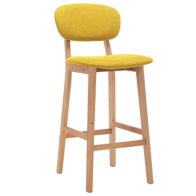 vidaXL Bar Stools 2 pcs Black Fabric