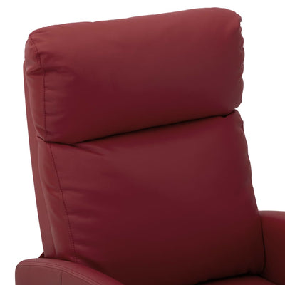 vidaXL Reclining Chair Wine Red Faux Leather